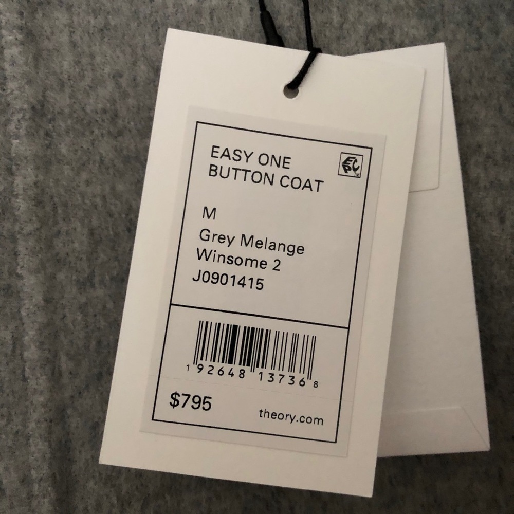 Theory NWT Easy One Button Wool Cashmere Coat - Picture 4 of 9